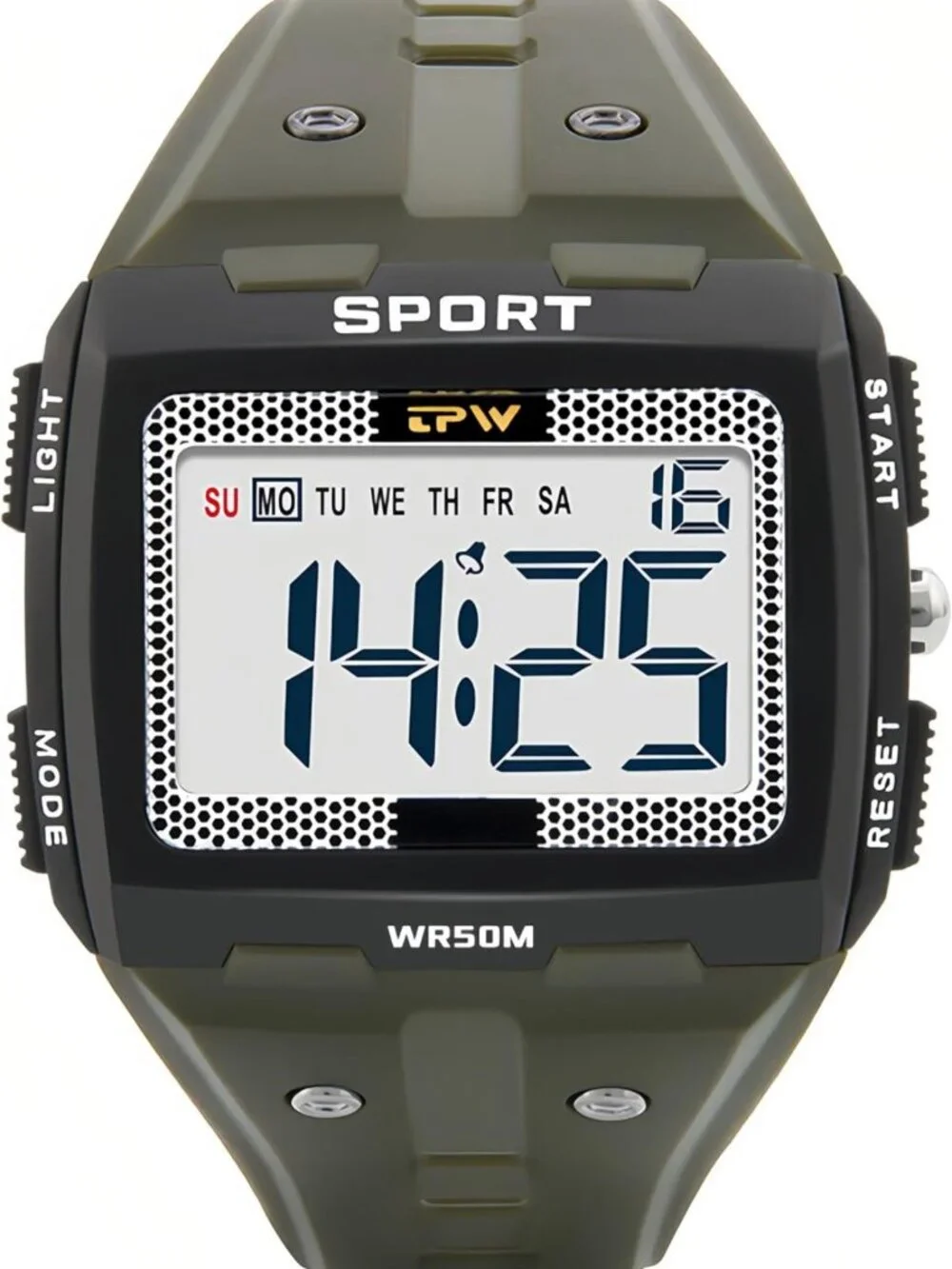Men's Digital Military Watch - 5ATM Water Resistant, Easy-to-Read Display, Alarm